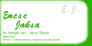 emese jaksa business card